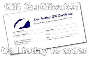 Blue Feather Gift Certificate
